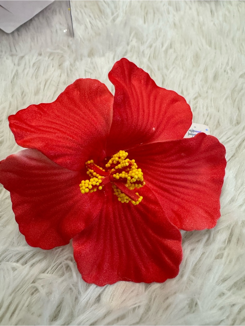 Red Hibiscus Flower Hair Clip - Women Accessories